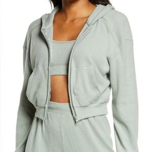 Skims Waffle Hoodie in Mineral